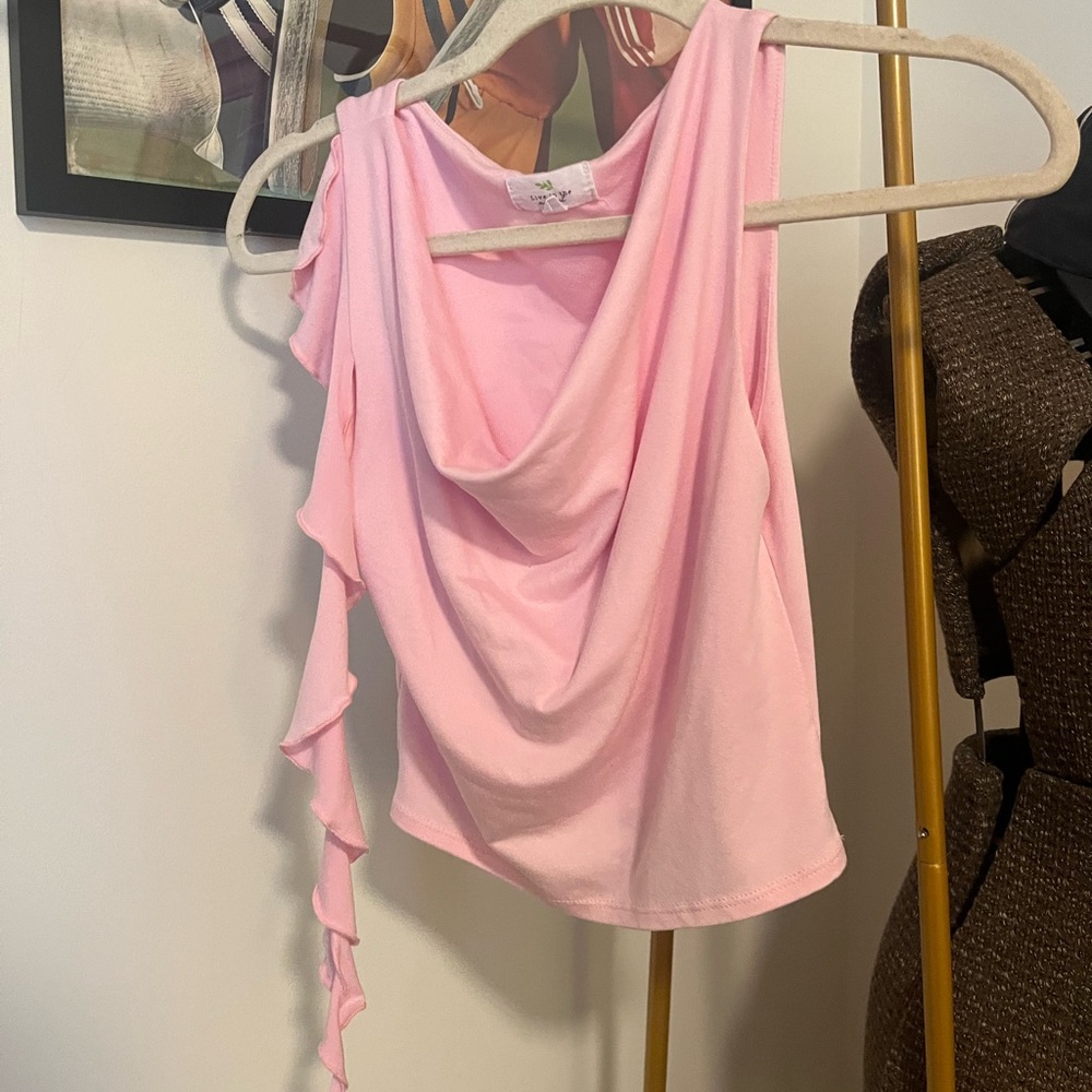 pink Ruffle Top